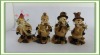 Wholesale four set wooden style snow man