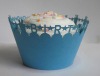 Wholesale blue color happy birthday Cupcake Wrappers