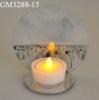 Wholesale glass candle holder with mirror