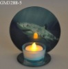 Wholesale glass candle holder with mirror