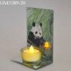 Wholesale glass candle holder with mirror