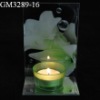 glass candle holder with mirror