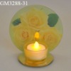 glass candle holder with mirror