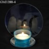 glass candle holder with mirror