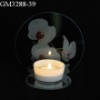 glass candle holder with mirror