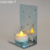 glass candle holder with mirror