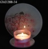Wholesale glass candle holder with mirror