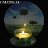 Wholesale glass candle holder with mirror