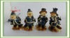 Wholesale four set wooden style snow man