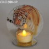 Wholesale glass candle holder with mirror