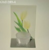 Wholesale glass candle holder with mirror