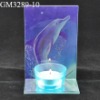 Wholesale glass candle holder with mirror