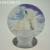 Wholesale glass candle holder with mirror