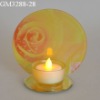 Wholesale glass candle holder with mirror