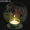 Wholesale glass candle holder with mirror
