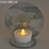 Wholesale glass candle holder with mirror
