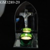 Wholesale glass candle holder with mirror