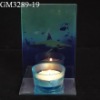 Wholesale glass candle holder with mirror