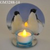 Wholesale glass candle holder with mirror