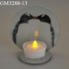 Wholesale glass candle holder with mirror