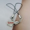Wholesale New style alloy crystal LOVERS mobile phone chain alibaba express