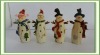 Wholesale four set wooden style snow man