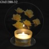 Wholesale glass candle holder with mirror