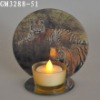 Wholesale glass candle holder with mirror