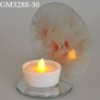 Wholesale glass candle holder with mirror
