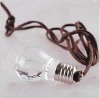 Wholesale unique light bulb leather cord necklace
