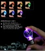 Wholesale 7 color changeable LED bulb shape key ring