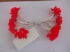 Wholesale 10L led X'mas battery light with red flower decoration