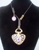 Wholesale Fashion alloy epoxy heart necklace