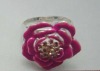 Wholesale 2011 new fashion elastic ring with epoxy