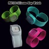 Fashion square face silicone snap watch