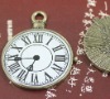 Wholesale costume anitque Vintage Bronze Clock metal charm pendant
