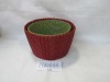 Wholesale round plastic rattan basket 11K1633