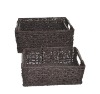 Wholesale Classical Rectangular Shiny Plastic Baskets S/3