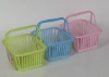 Wholesale MINI plastic storage basket with handle for household