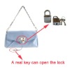 Wholesale mini fashion metal bag locks with key to keep the bag safe