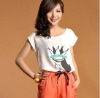 Wholesale [df2331]free shipping personality cartoon queen print lady t shirt, casual style lady summer wear,sleeveless lady top