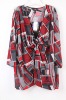 Wholesale Women's Floral Print Top With Beaded Neck (566#)