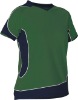 Wholesale green insert white piping white football/soccer jersey/shirts,round neck soccer kits/uniform,comfortable great t shirt