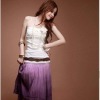 Wholesale Bowknot Embellished Tube Top Cotton T-shirt White