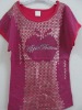 Wholesale ladys100% cotton short sleeve t-shirt