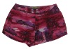 Wholesale 100%polyester and callco printing 2011 women sex beach shorts