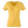 Wholesale Women's short sleeve V neck organic cotton single jersey T-sirt