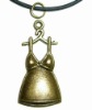Wholesale bronze-colored alloy Skirt with shoulder-straps necklace