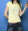 Wholesale woman's short sleeve of pyrography fashion tshirt yf-10867