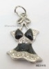Wholesale Metal charm with rhinestone, skirt